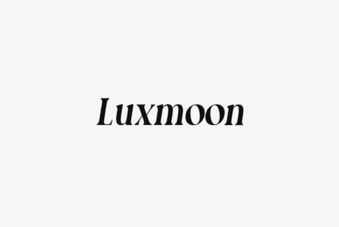 Luxmoon serif font displayed in elegant black text