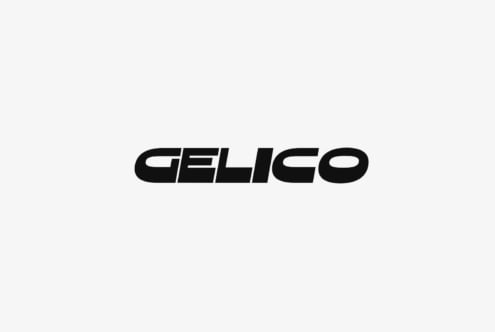 Gelico condensed geometric sans serif font in black