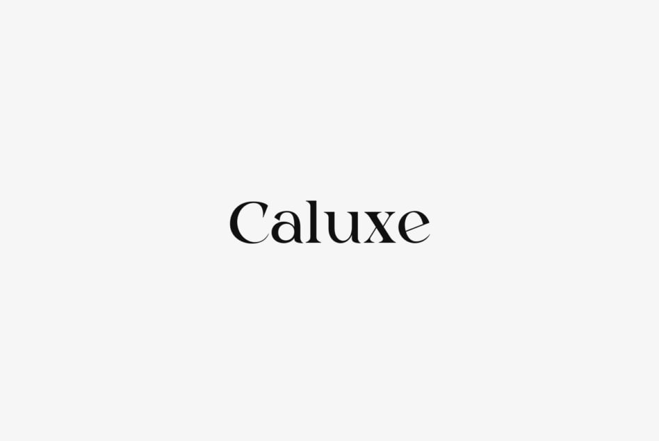 Caluxe elegant serif font with refined high contrast strokes