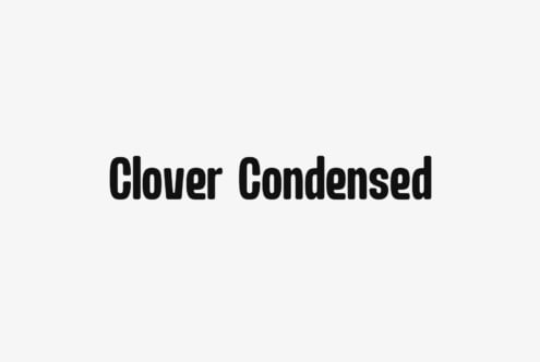 Clover Condensed font in bold condensed weight