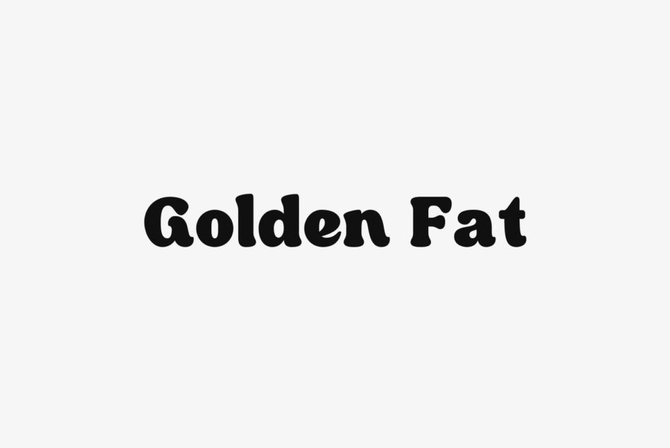 Golden Fat rounded bold sans serif typeface in black