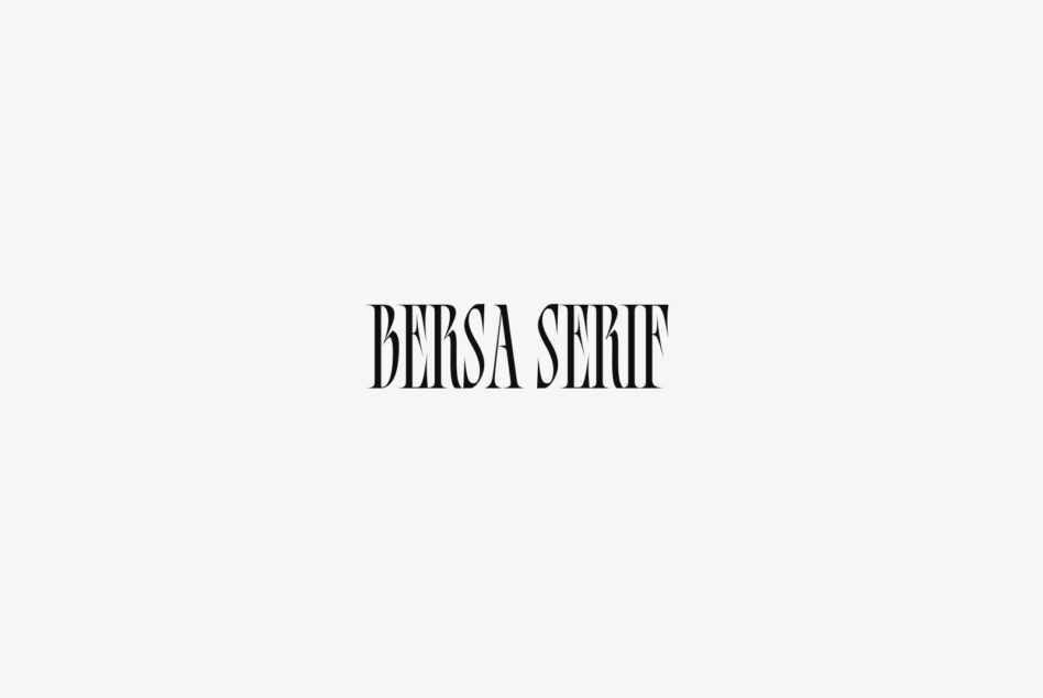 Bersa serif typeface sample on light background