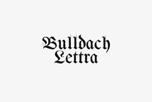 Bulldach Lettra ornate blackletter decorative script font