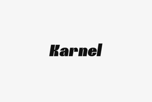 Karnel font shown in heavy black weight on light background