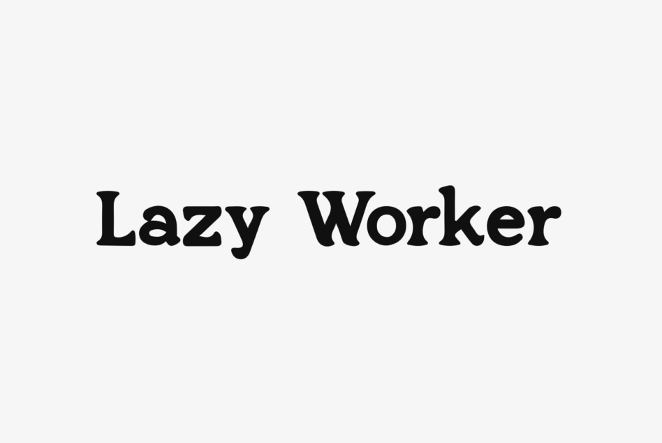 Lazy Worker chunky display font in heavy black weight