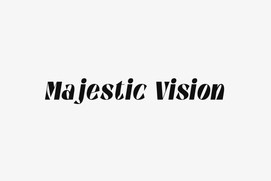 Majestic Vision font displayed in serif style with mixed weights on white
