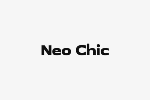 Neo Chic font in chunky bold black letters