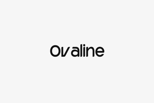 Ovaline geometric sans serif typeface bold black