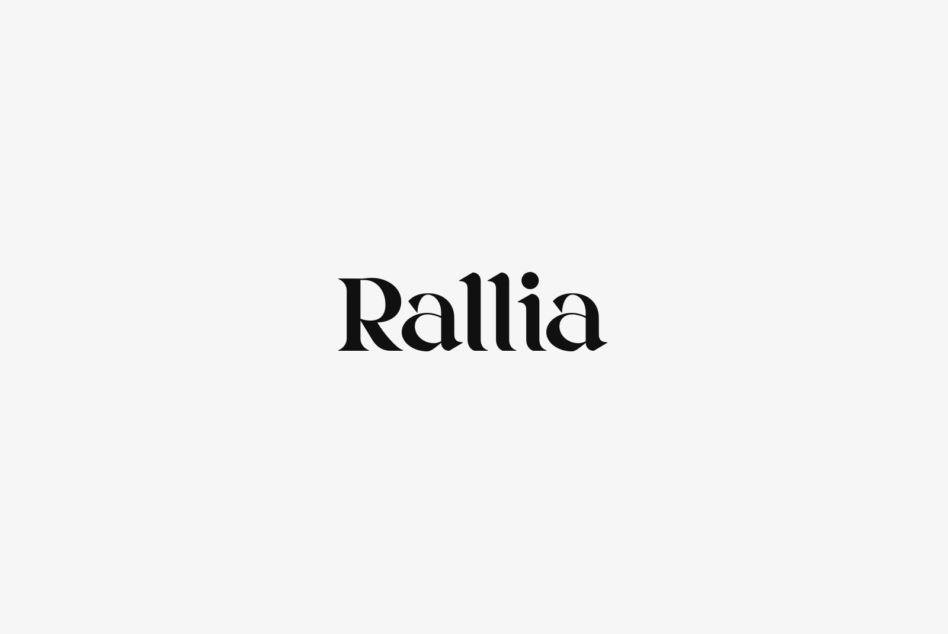 Rallia serif font with high contrast letterforms