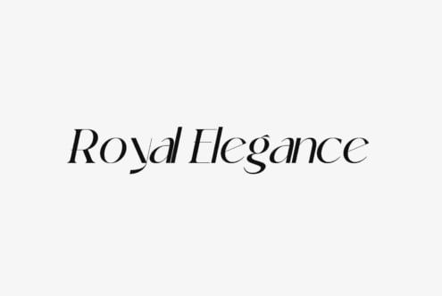 Royal Elegance italic serif font displayed in center