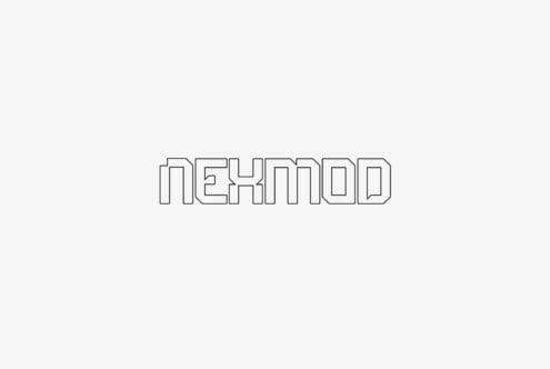 Hexmod geometric outline font with nested line construction style