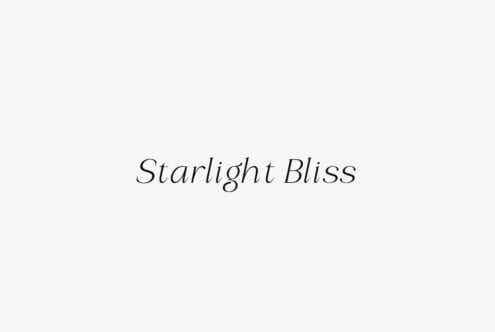 Starlight Bliss delicate italic serif font in light black script