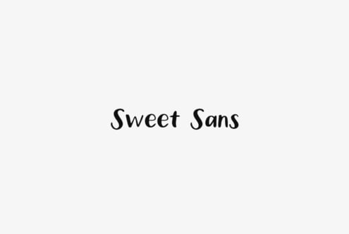 Sweet Sans playful handwritten style font on neutral background