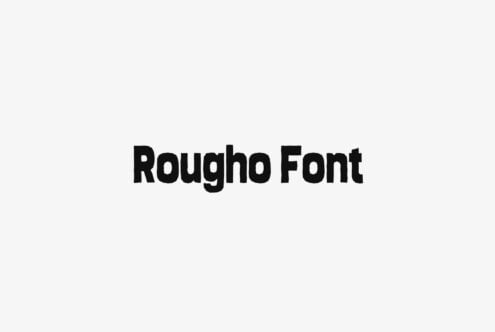 Rougho Font typography specimen on light background