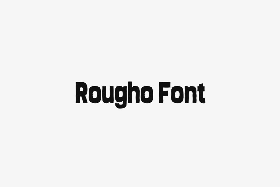 Rougho Font typography specimen on light background