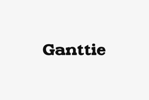 Ganttie bold sans-serif typeface displayed in black