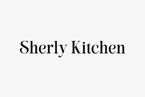 Sherly Kitchen serif typeface centered on cream background