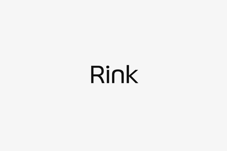 Rink typeface family name displayed centered on light background