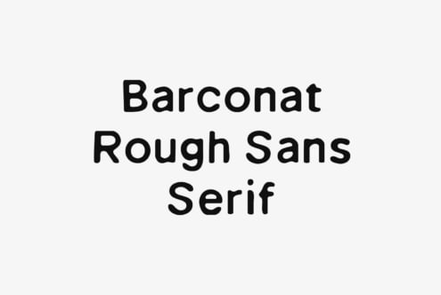 Barconat Rough Sans Serif typeface displayed in bold letters