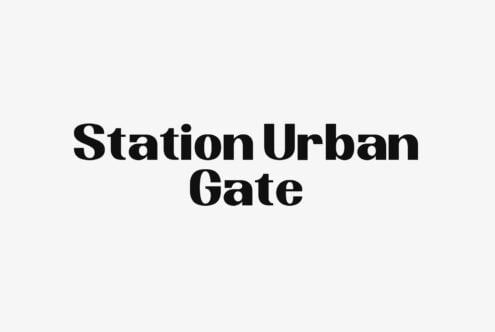 Station Urban Gate serif typeface in bold black on light background