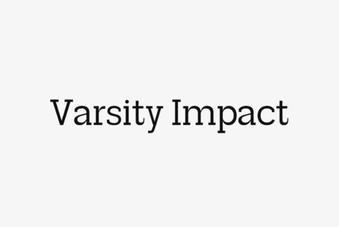 Varsity Impact typeface displaying bold serif lettering on light background