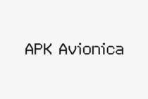 APK Avionica geometric sans serif font with sharp angular letterforms