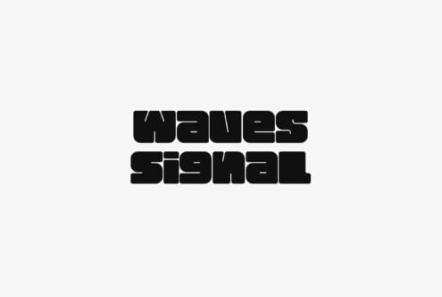 Wanes Signal typeface with thick rounded sans serif letters on light background