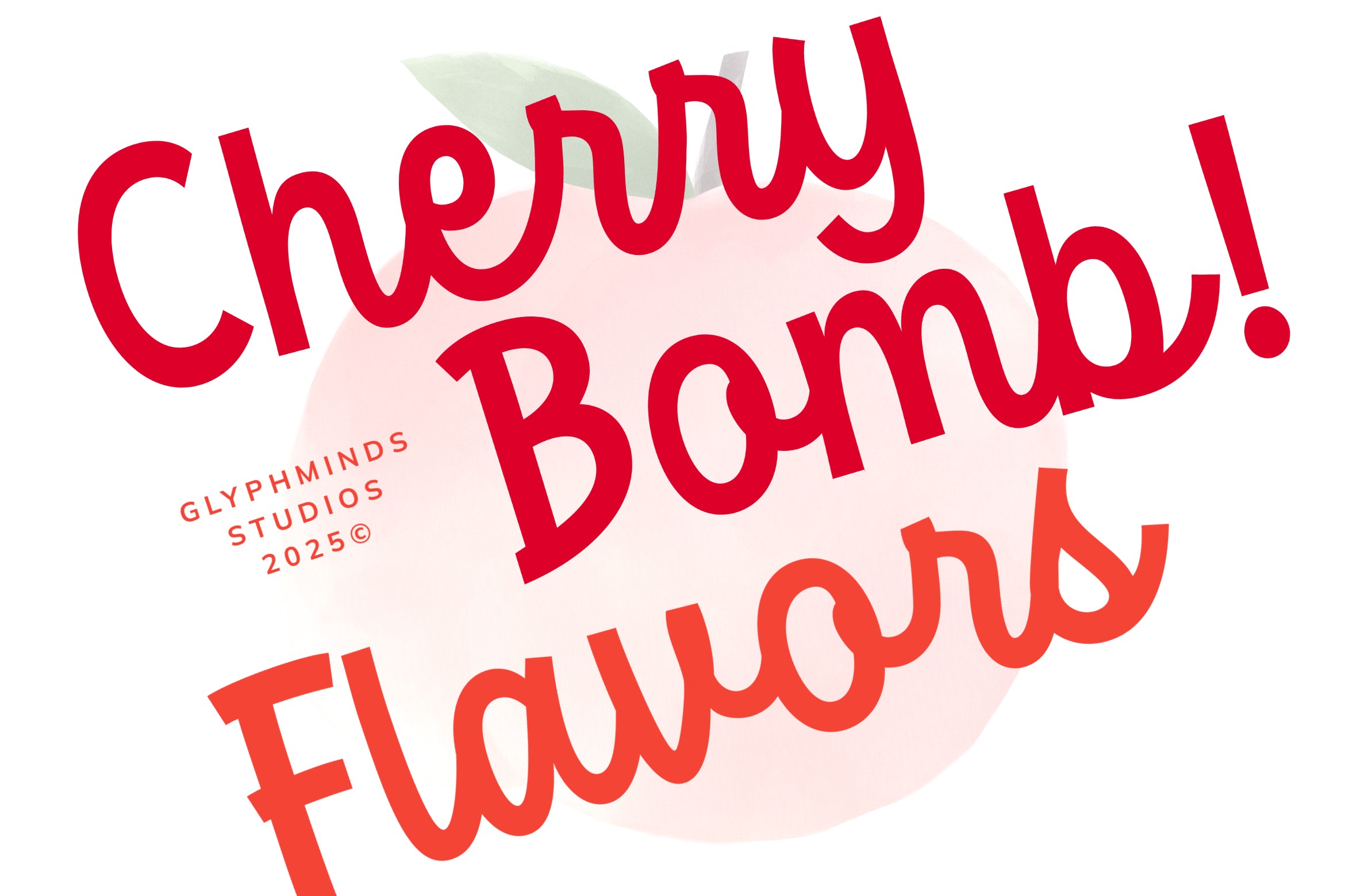 Red wavy text reading Cheeky Bank Flowery on pink background