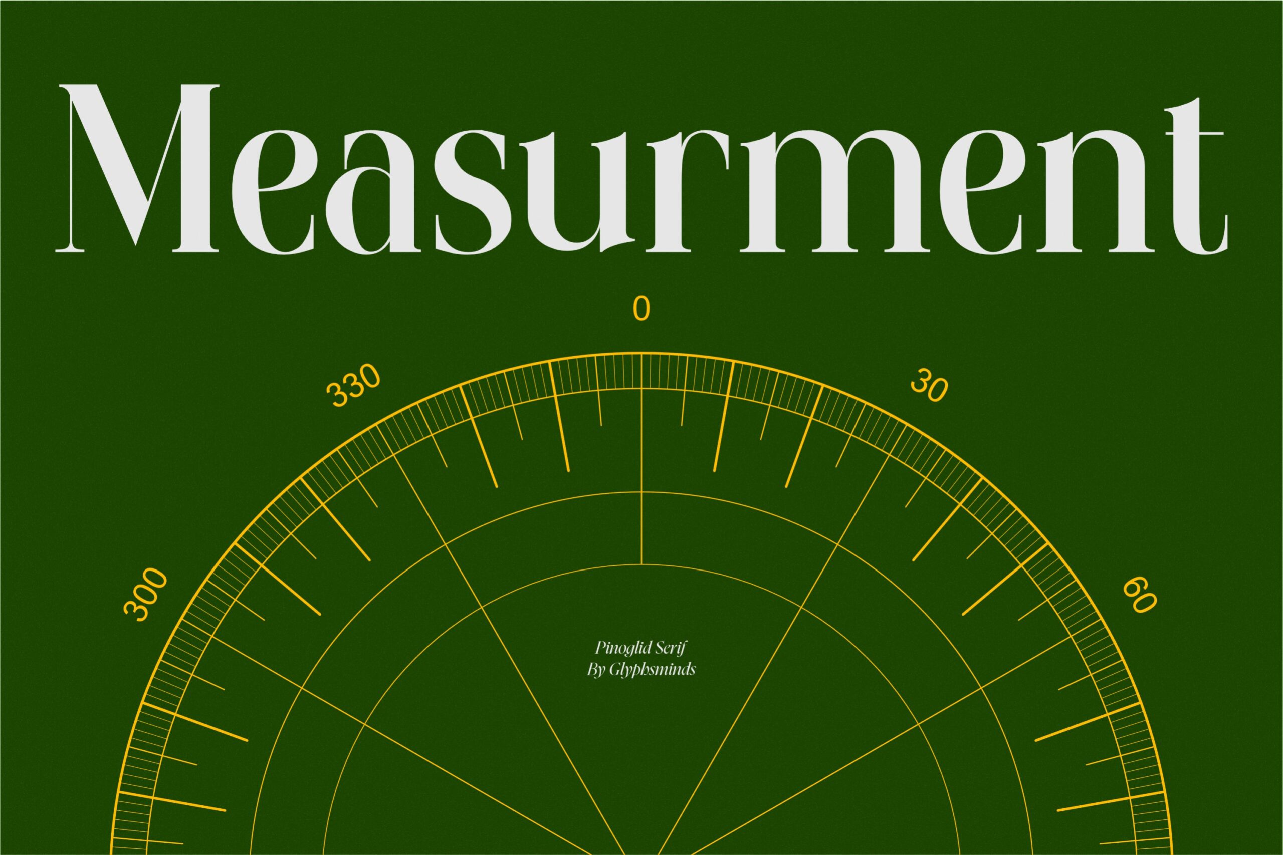 Measurement circular gauge design with gold lines on deep green background