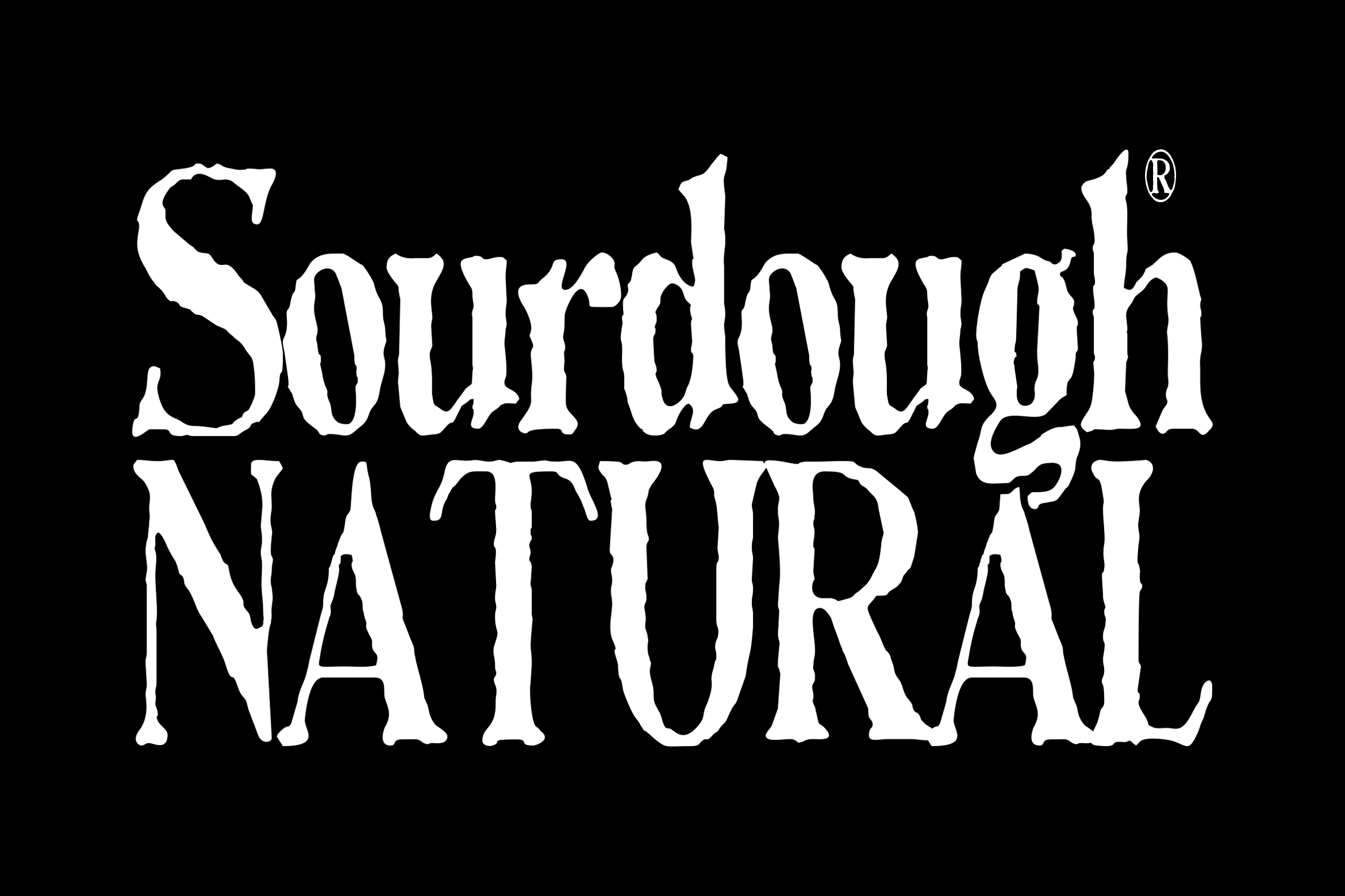 Sourdough Natural serif typeface in white on dark background