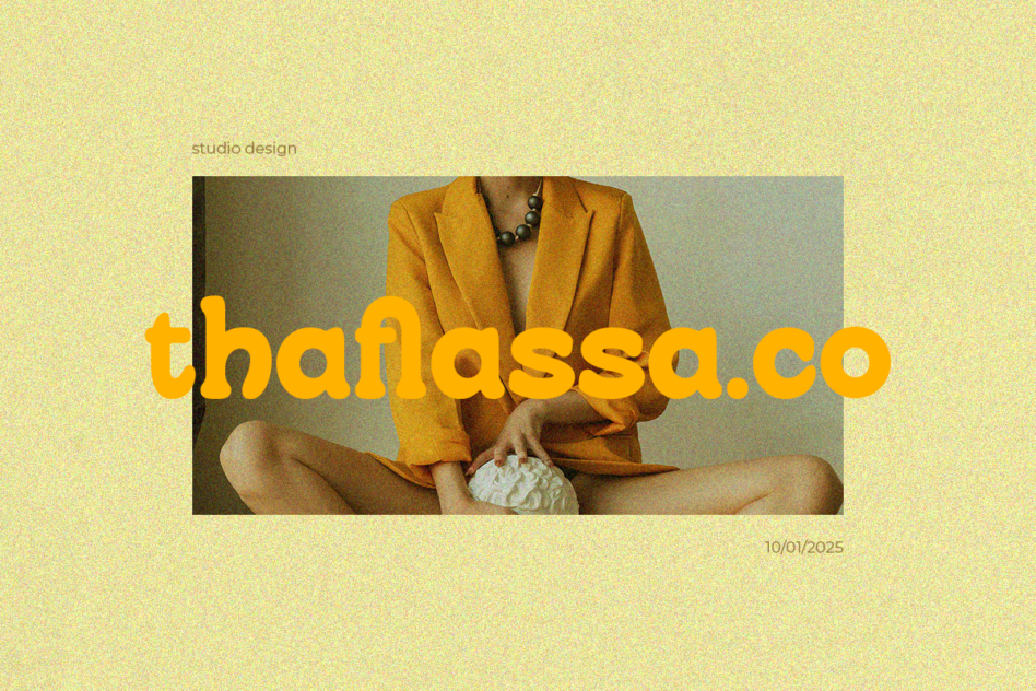 Thanassa.co portfolio site yellow blazer fashion photo textured background