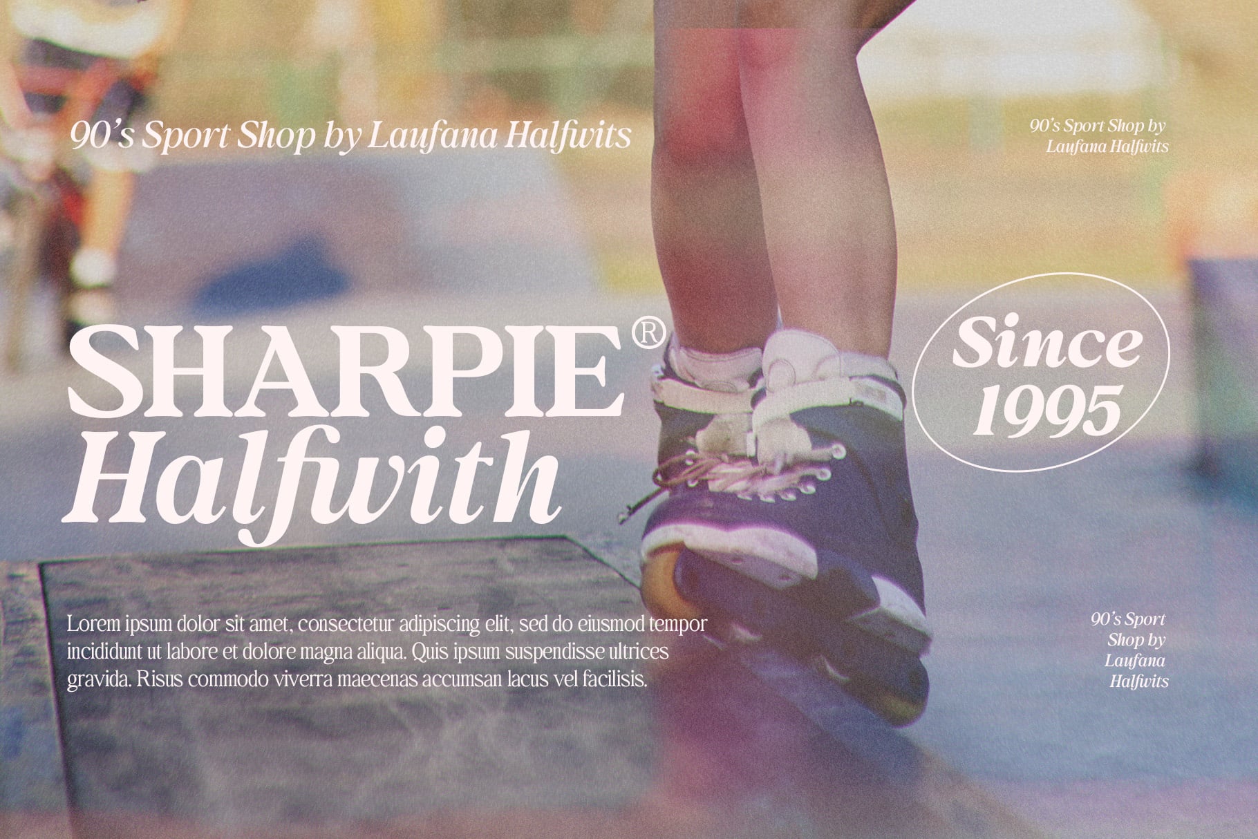 Vintage running shoe closeup with soft focus background, Sharpie Halfwith since 1995