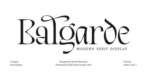 Balgarde font by RNDI TYPE FOUNDRY
