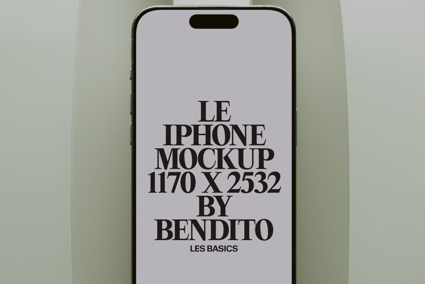 iPhone mockup with lavender screen displaying serif typography centered on display