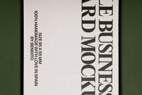 Magazine spread showing bold serif typography with text about luxury branding