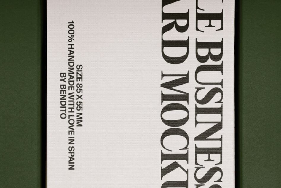 Magazine spread showing bold serif typography with text about luxury branding