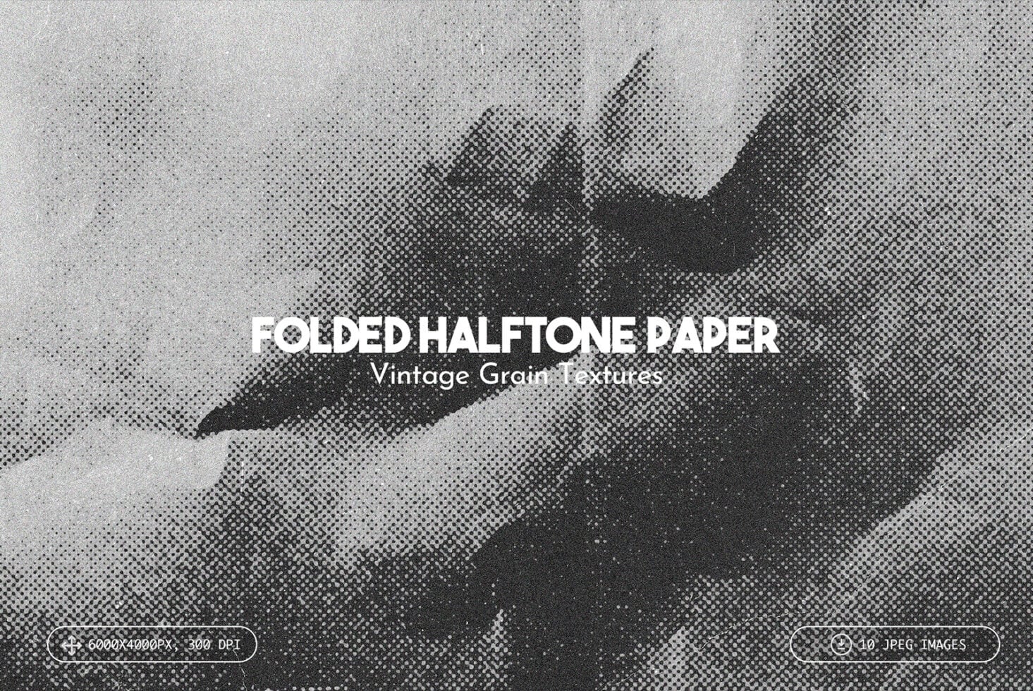 Folded Halftone Paper Vintage Grain Textures collection preview image