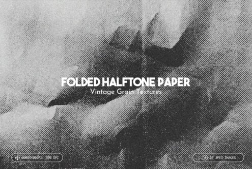 Folded Halftone Paper Vintage Grain Textures collection preview image