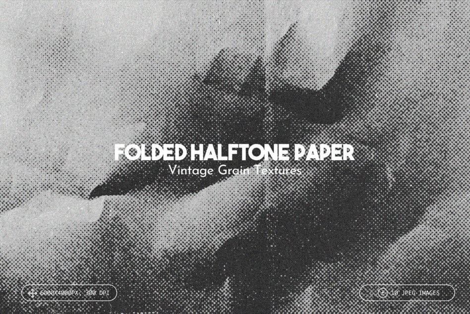 Folded Halftone Paper Vintage Grain Textures collection preview image