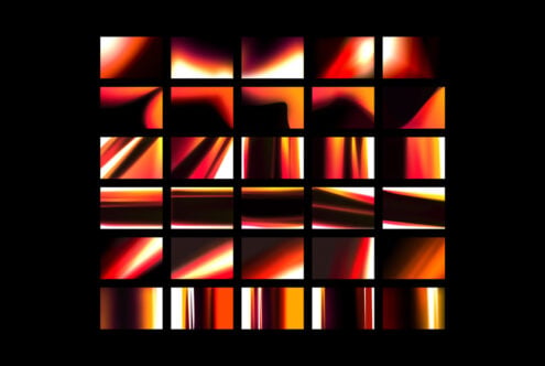 30 gradient overlays with warm orange red yellow light leak effects