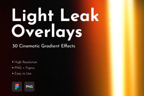 Light Leak Overlays 30 Cinematic Gradient Effects product showcase