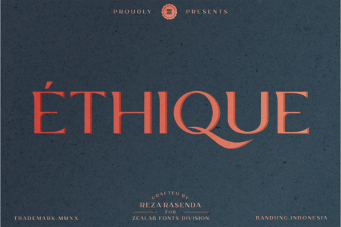 ETHIQUE font by Bagerich Type Foundry