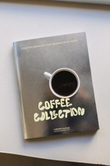 Gray gradient book cover with cream text, coffee mug hole detail visible