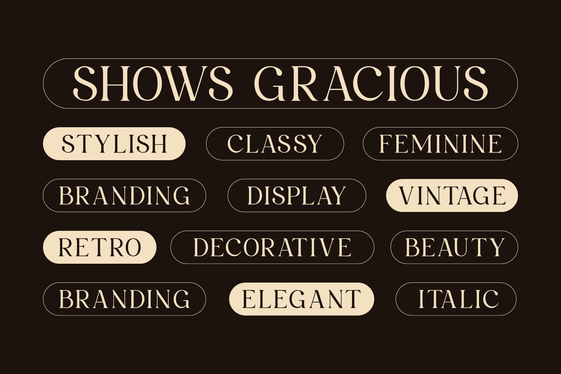 Shows gracious label design with style classy feminine branding tags