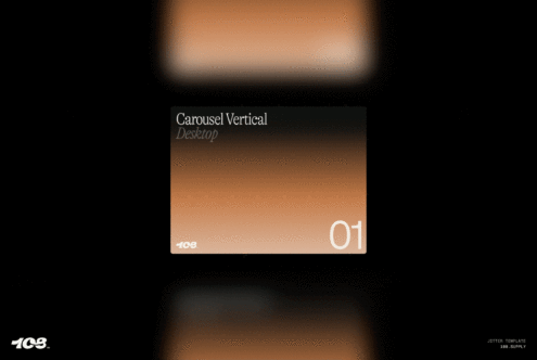 Vertical carousel template showcasing a smooth gradient and minimalist design suitable for desktop mockups ideal for designers seeking modern graphics