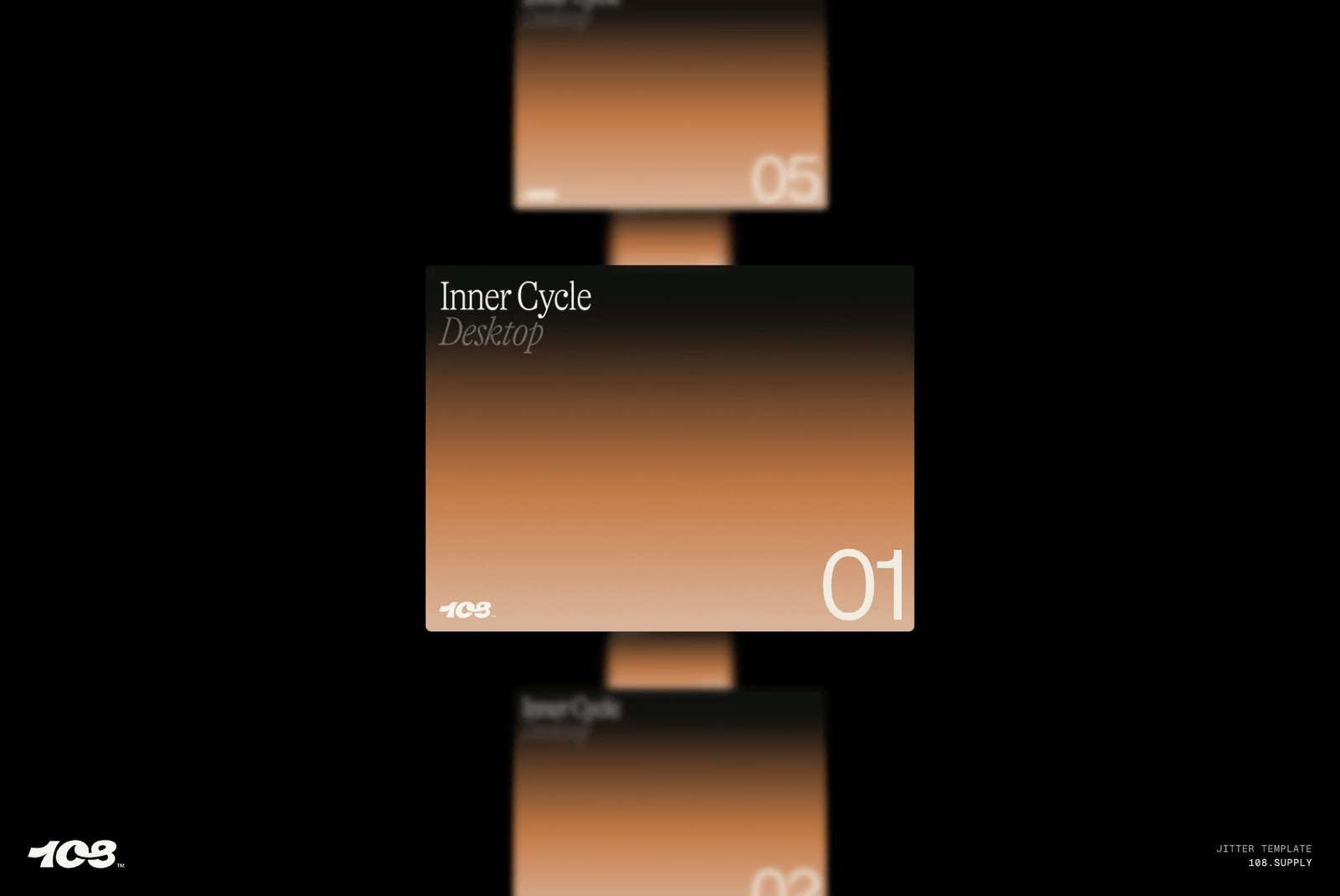 Gradient desktop mockup template with modern typography overlay. Ideal for designers seeking sleek, professional presentation graphics.