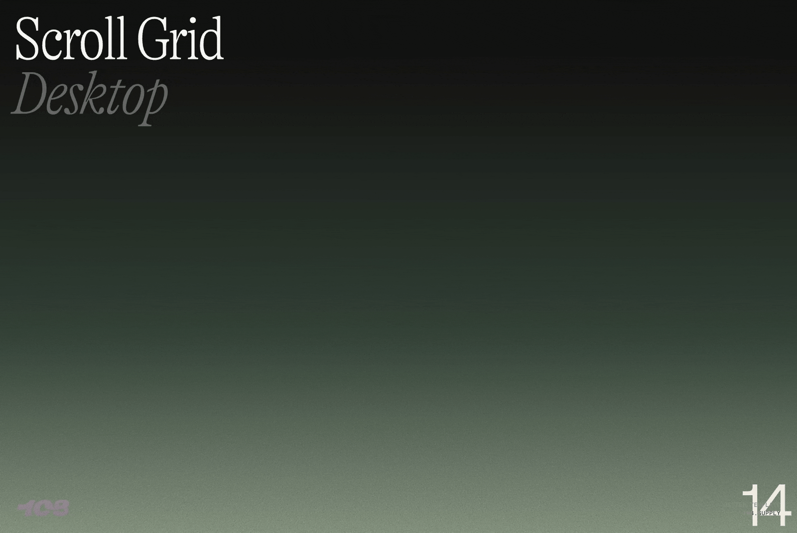 Gradient background with text Scroll Grid Desktop. Ideal for mockups, templates, and graphics design projects. Dark to light color transition.