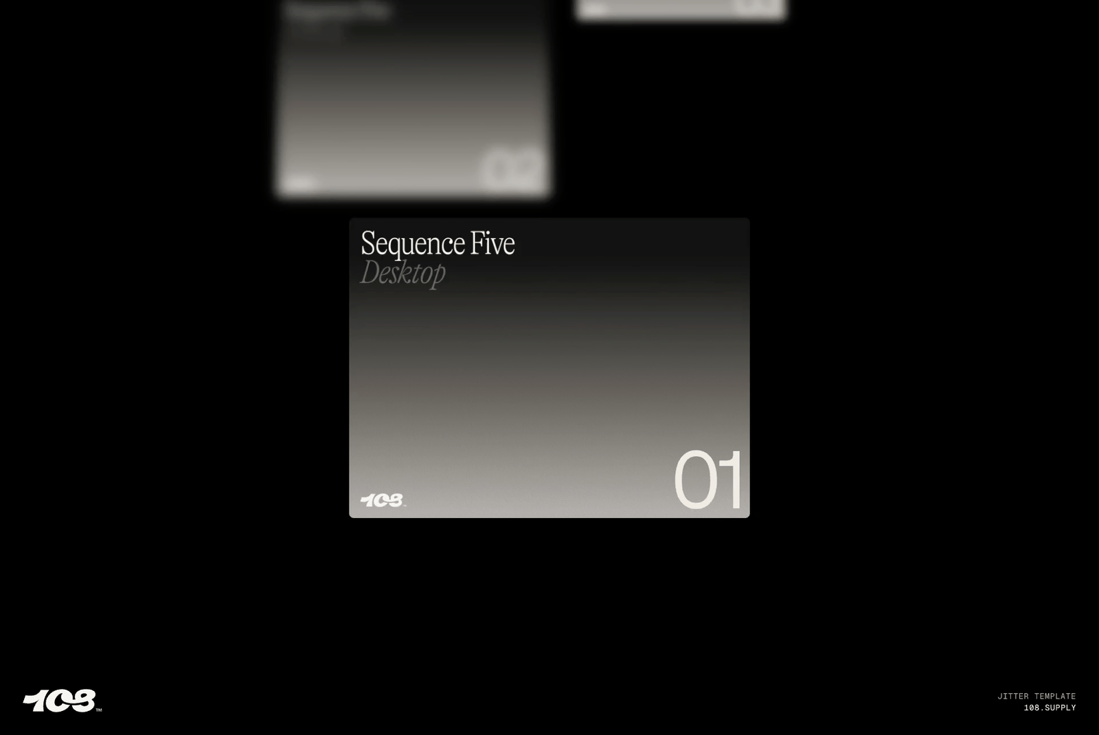 Minimalist template design titled Sequence Five with gradient background suitable for mockups or graphics; perfect for designers' digital projects.
