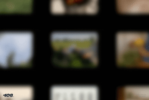 Blurry grid of mockup frames with nature and lifestyle scenes in soft focus background suitable for digital designers seeking versatile template resources