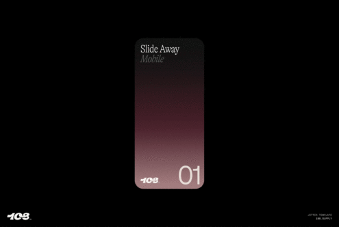 Minimalist mobile interface template with gradient background and modern typography ideal for designers seeking sleek mockups or apps design inspiration.